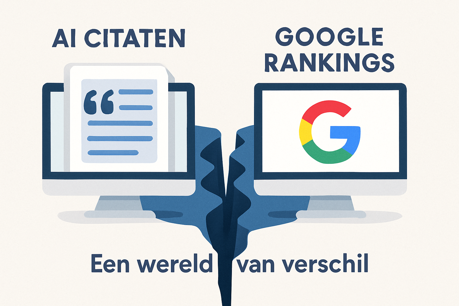 De Kloof Tussen AI Citaten en Google Rankings: Wat Betekent Dit Voor Jouw Bedrijf?
