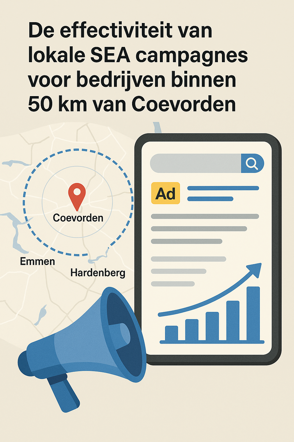 De effectiviteit van lokale SEA campagnes voor bedrijven binnen 50 km van Coevorden