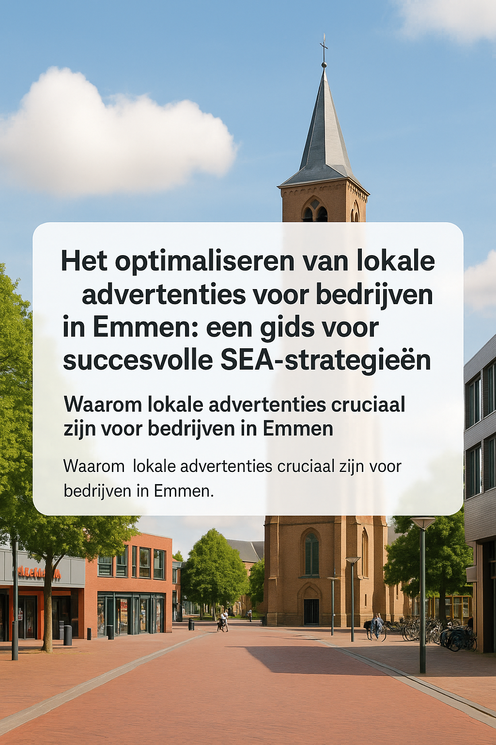 Het optimaliseren van lokale advertenties voor bedrijven in Emmen: een gids voor succesvolle SEA-strategieën