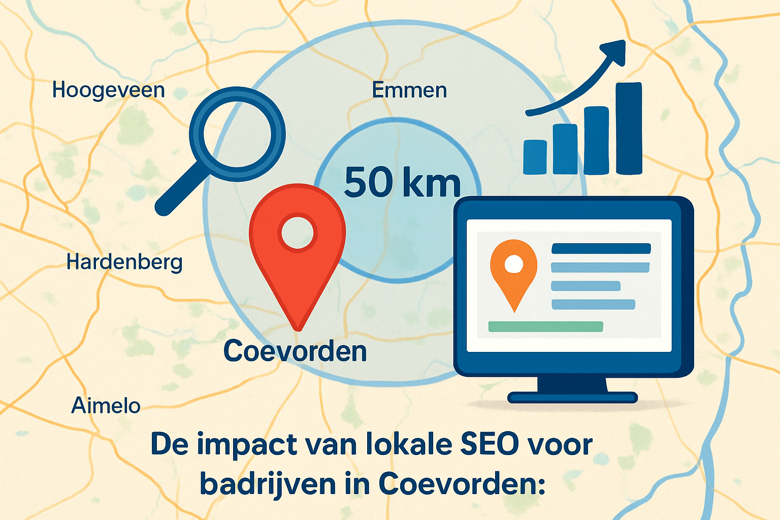 De impact van lokale SEO voor bedrijven in Coevorden: Zichtbaarheid vergroten binnen 50 km