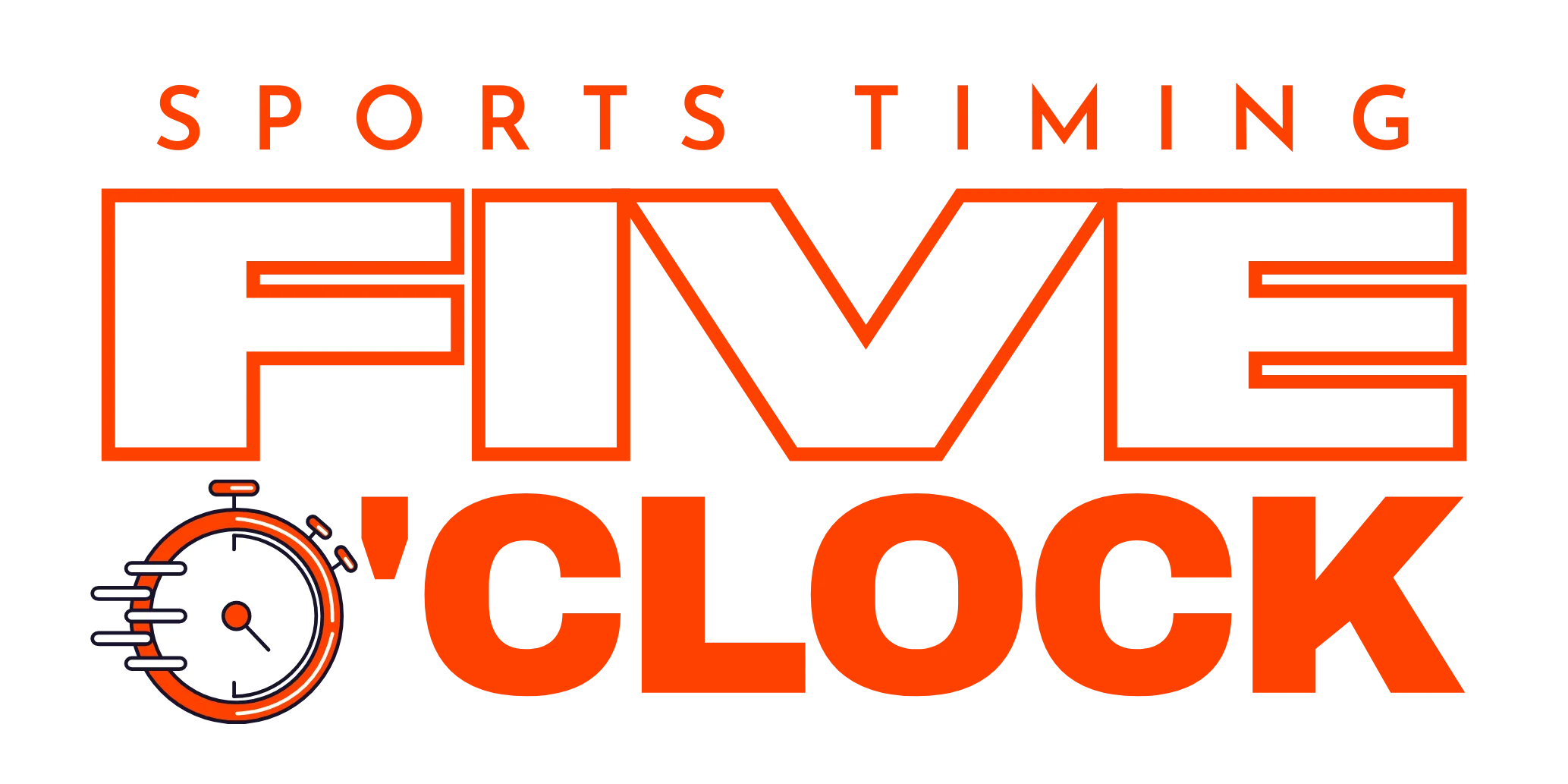 Logotipo de Five O'Clock Sports Timing, plataforma de cronometraje deportivo
