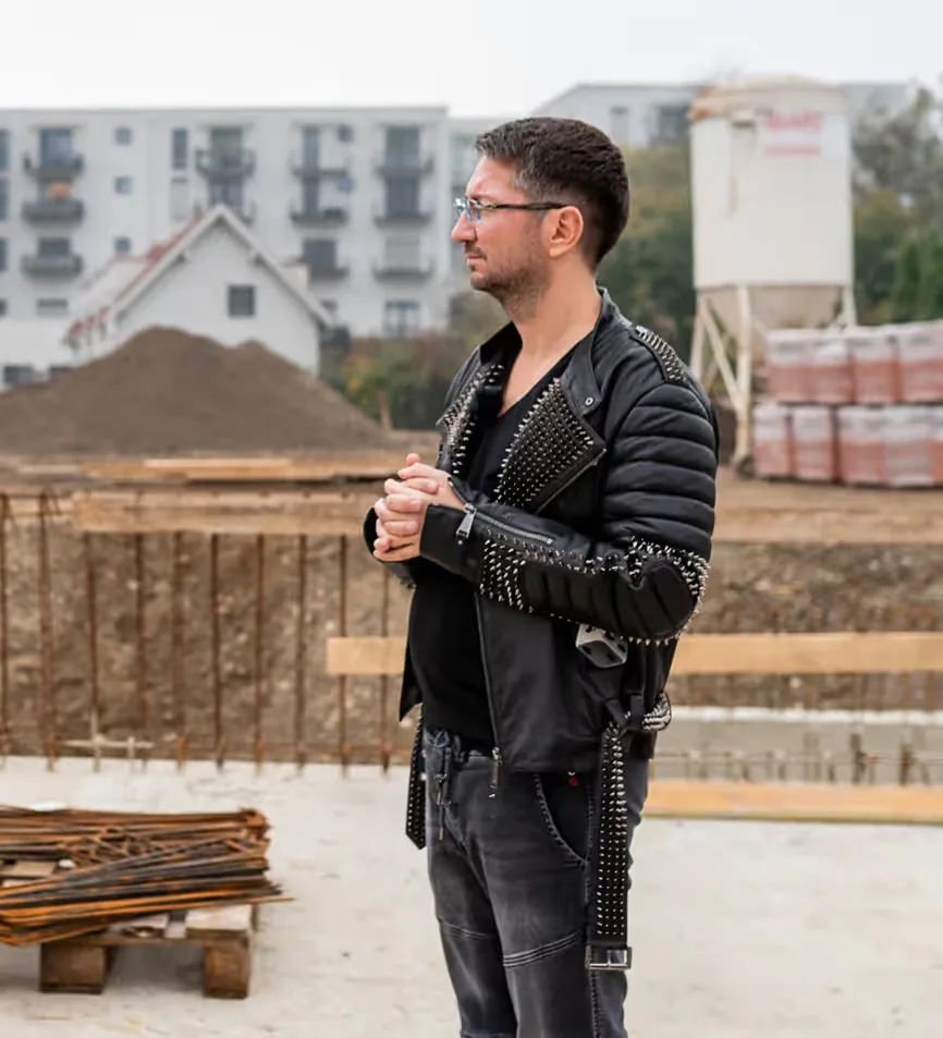 Walter Temmer auf der Baustelle