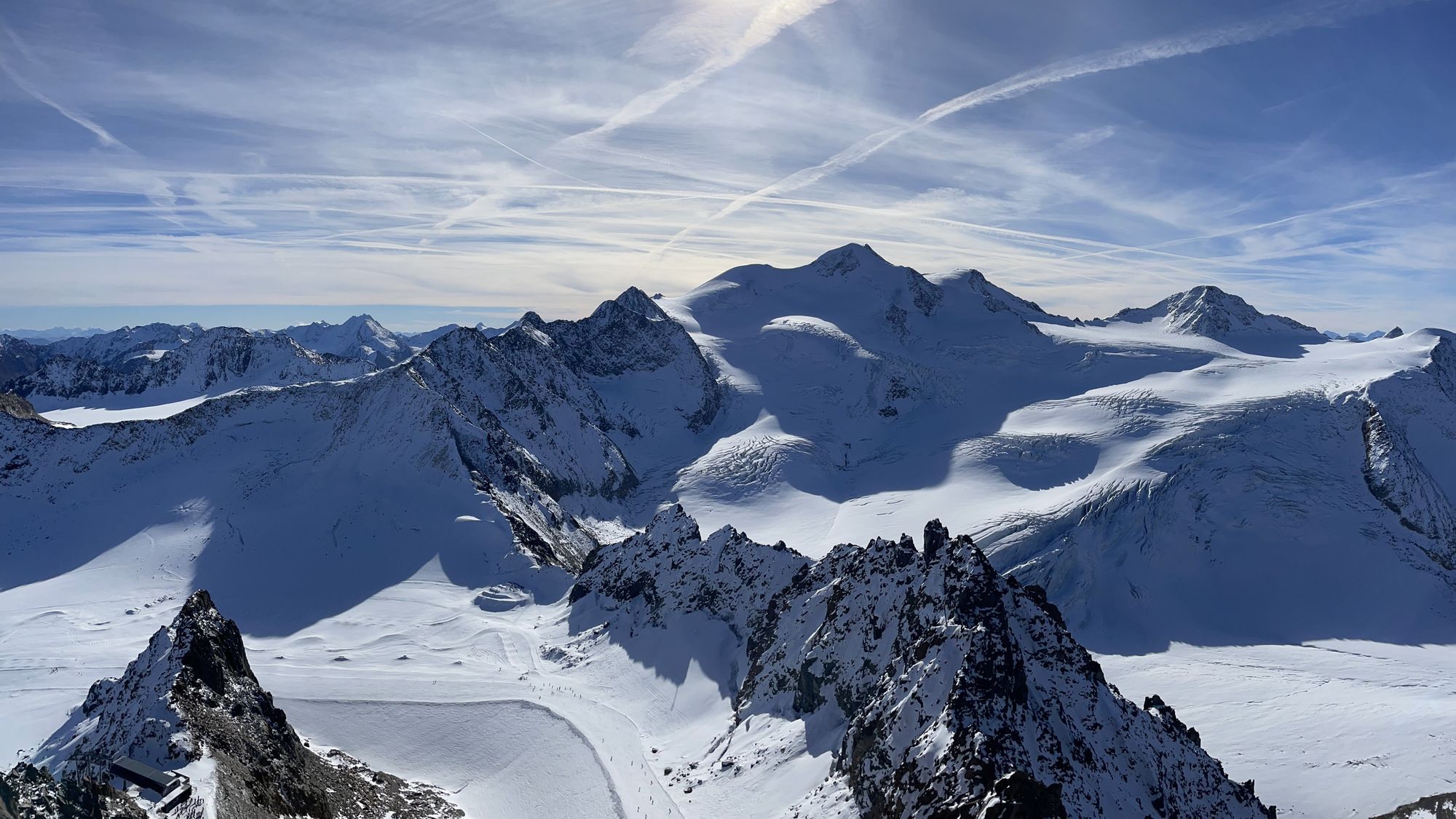 From the highest point of the Pitztal Glacier at 3,440 metres you have a magnificent view