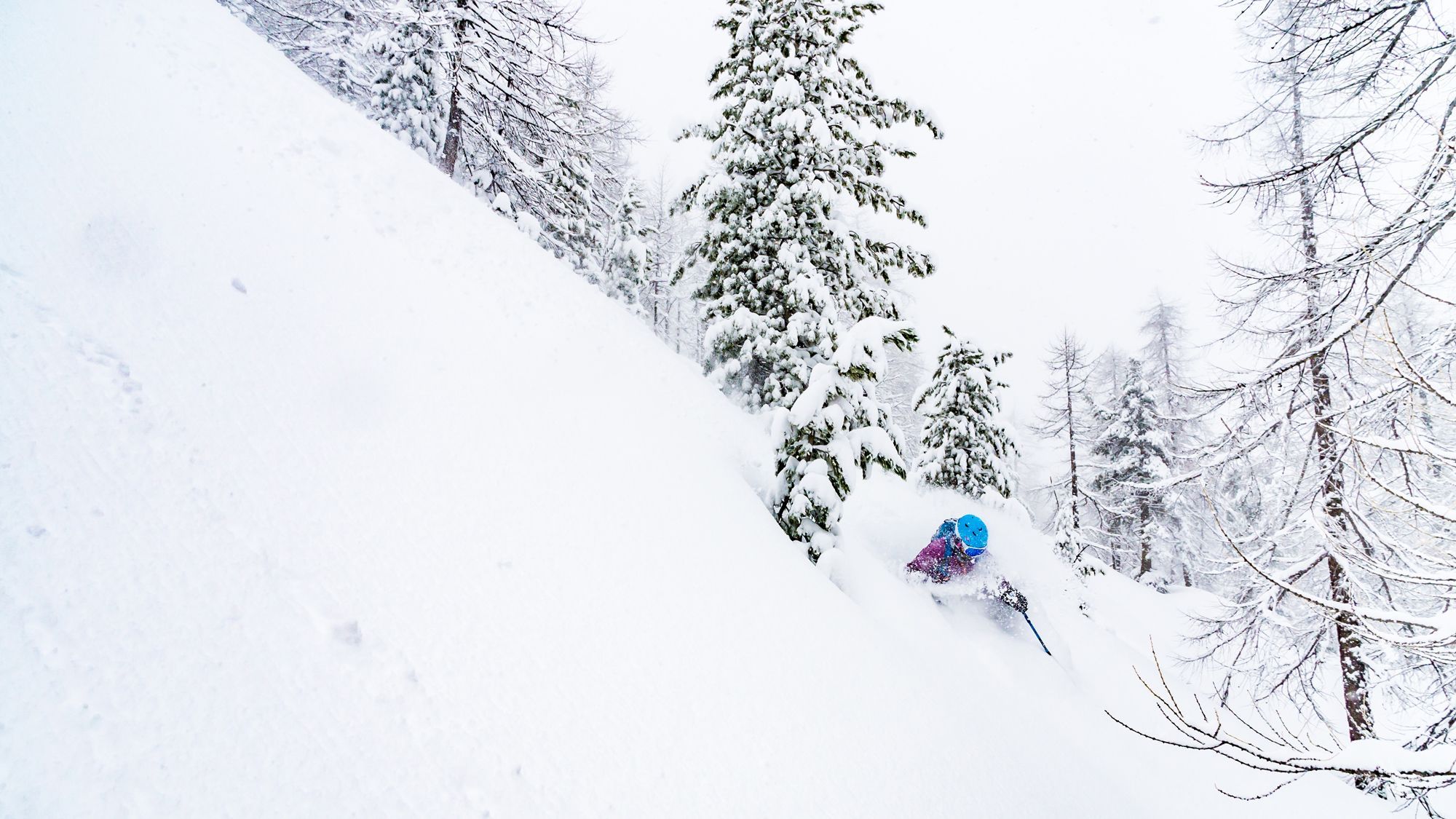 Deep snow during a return trip over Sestriere
