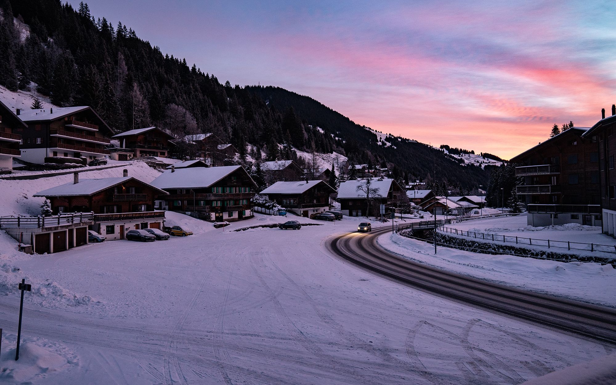 Arrival in Morgins