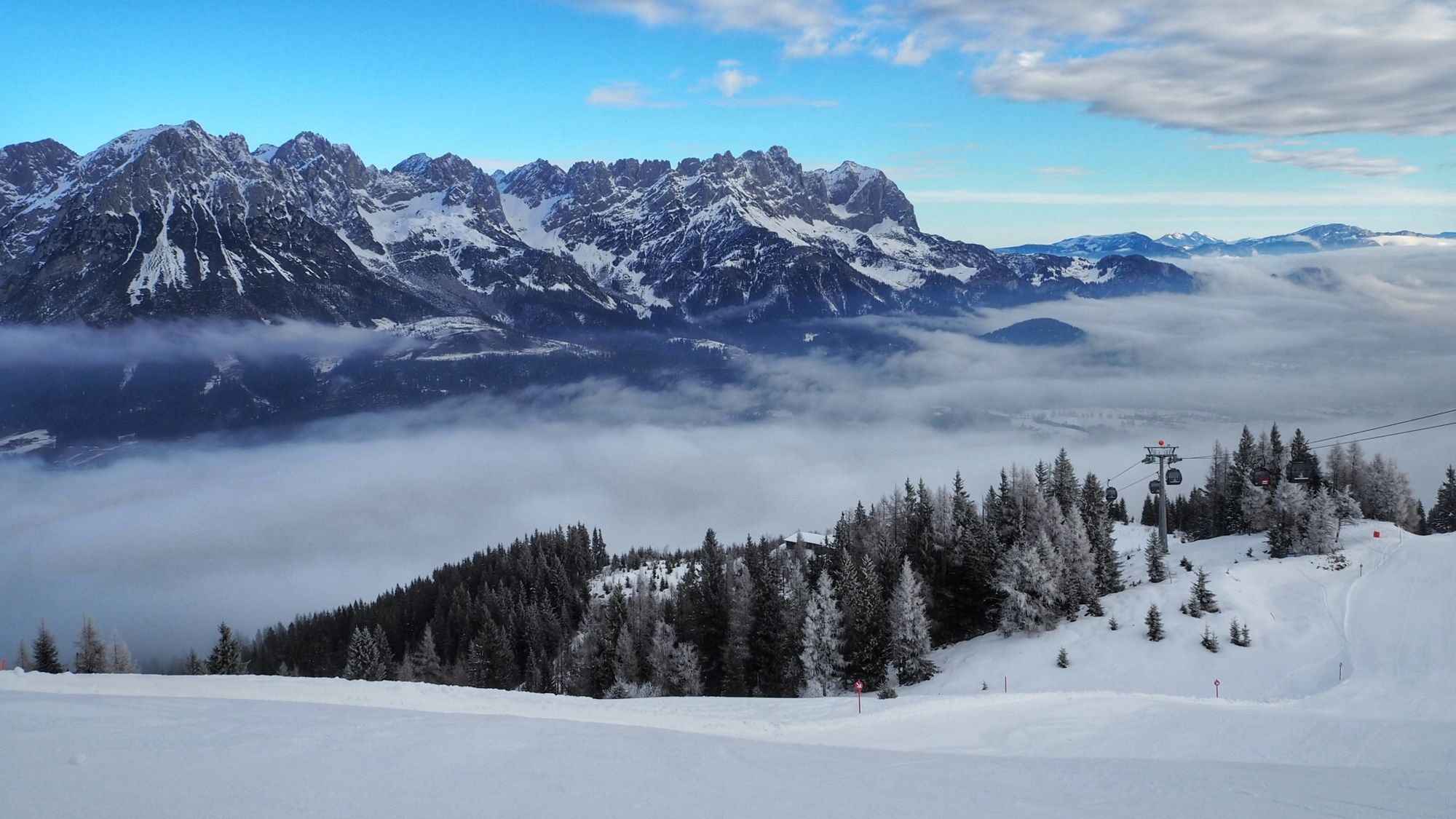The red valley run to Ellmau