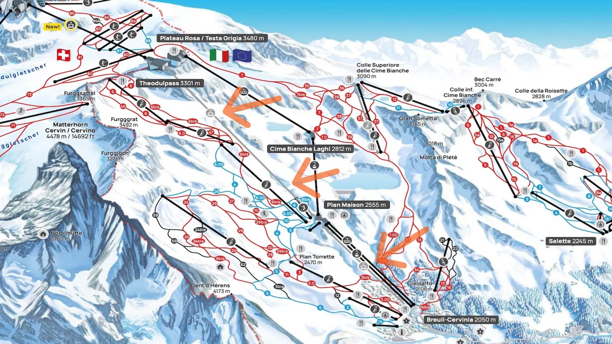 The new 3S gondola Cervino The One