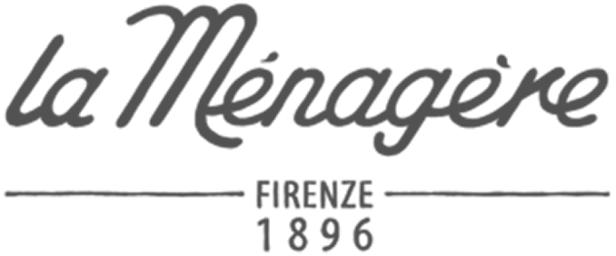 Logo reading 'la Ménagère' with 'Firenze 1896' below separated by horizontal lines.
