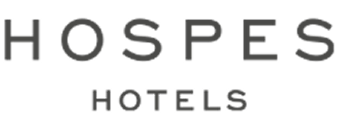 Hospes Hotels logo with uppercase letters on a white background.