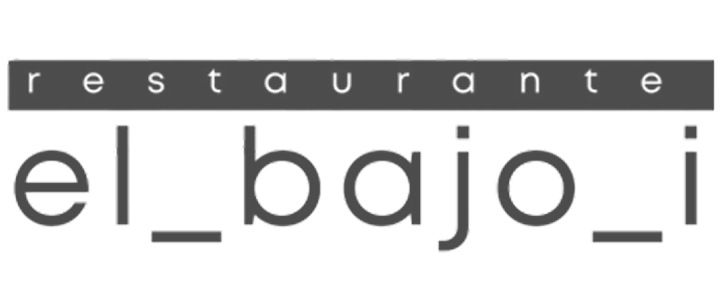 Logo with the word 'restaurante' in a black rectangle above the name 'el_bajo_i' in lowercase letters.