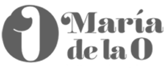 Logo of María de la O featuring a stylized letter 'O' and the brand name in bold serif font.