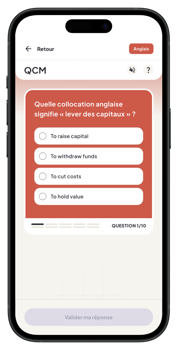 QCM d'entraînement aux partiels