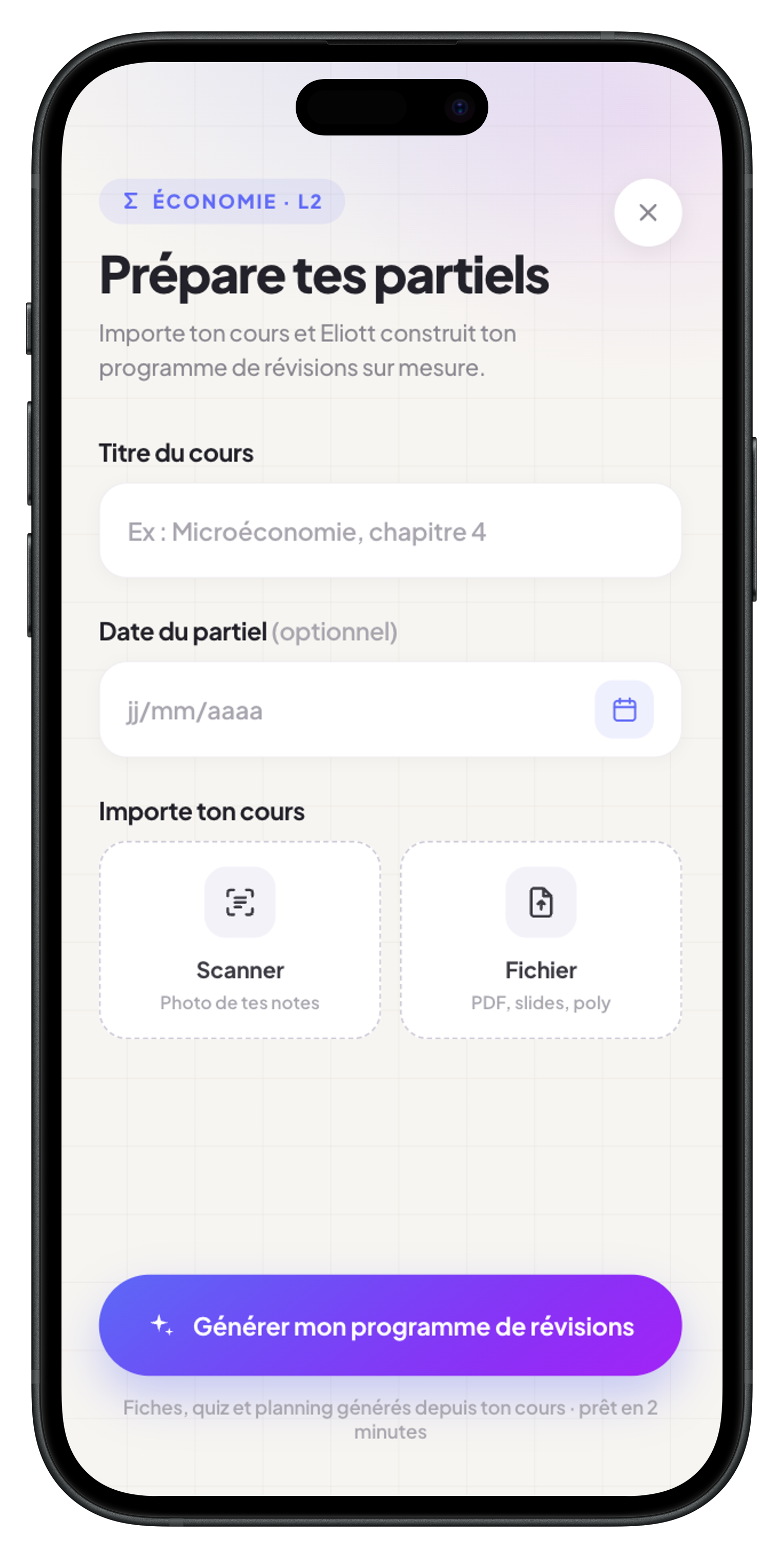 Préparer ses partiels à partir de son cours