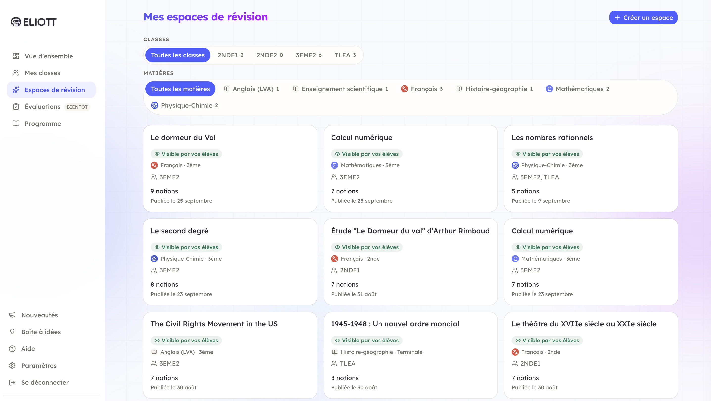 Suivi pédagogique d'une classe, côté enseignant