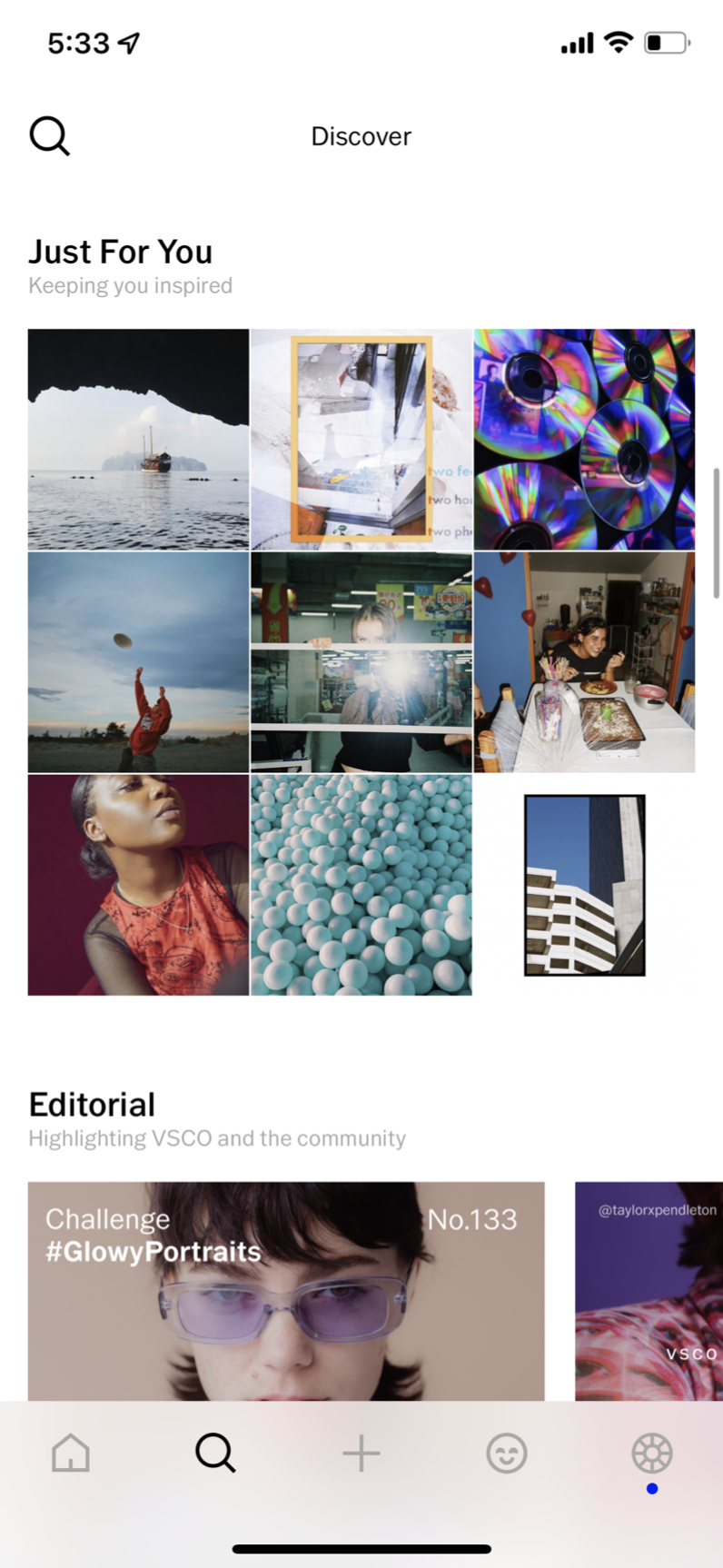 VSCO Landing Page