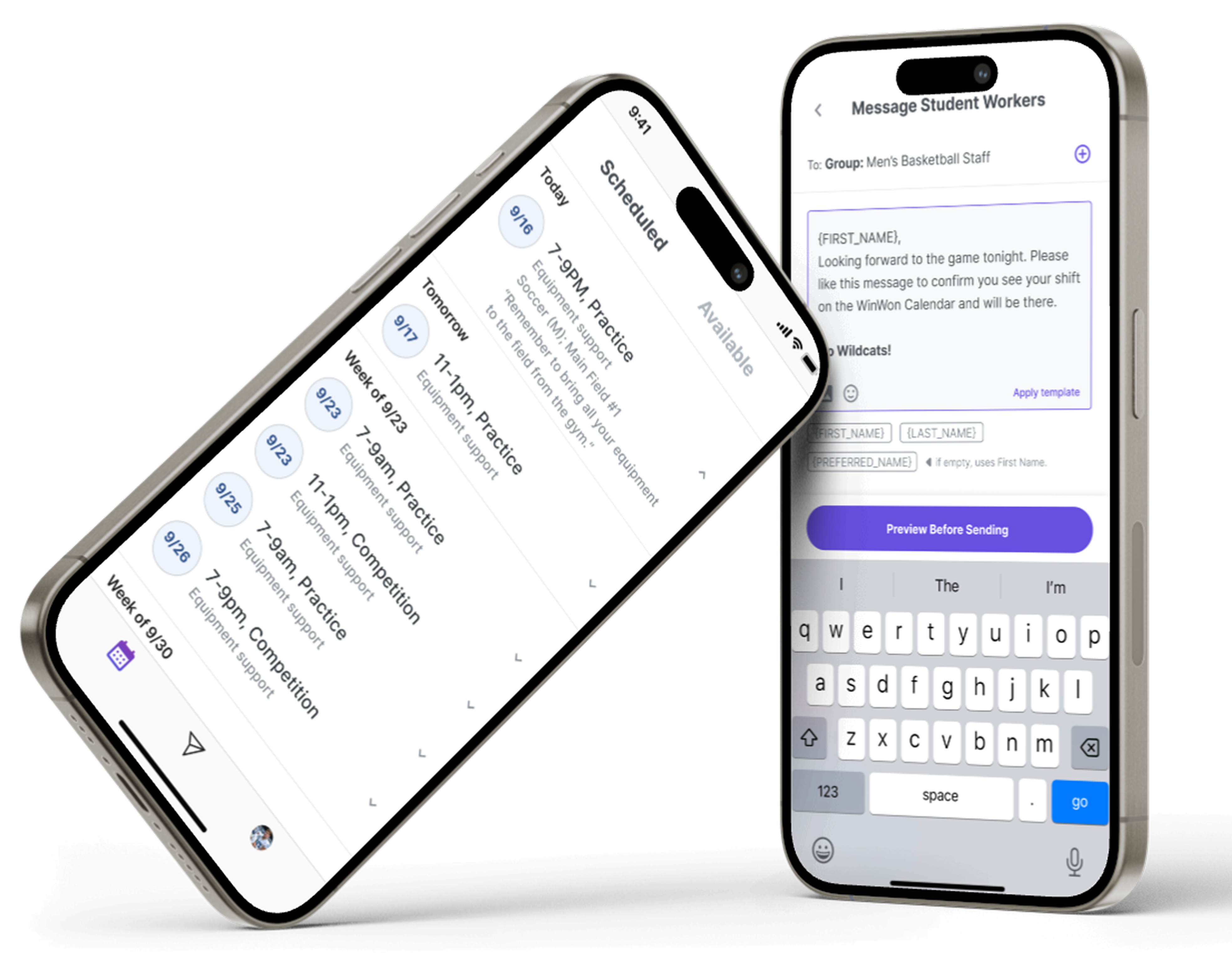 WinWon Student Workers Mobile