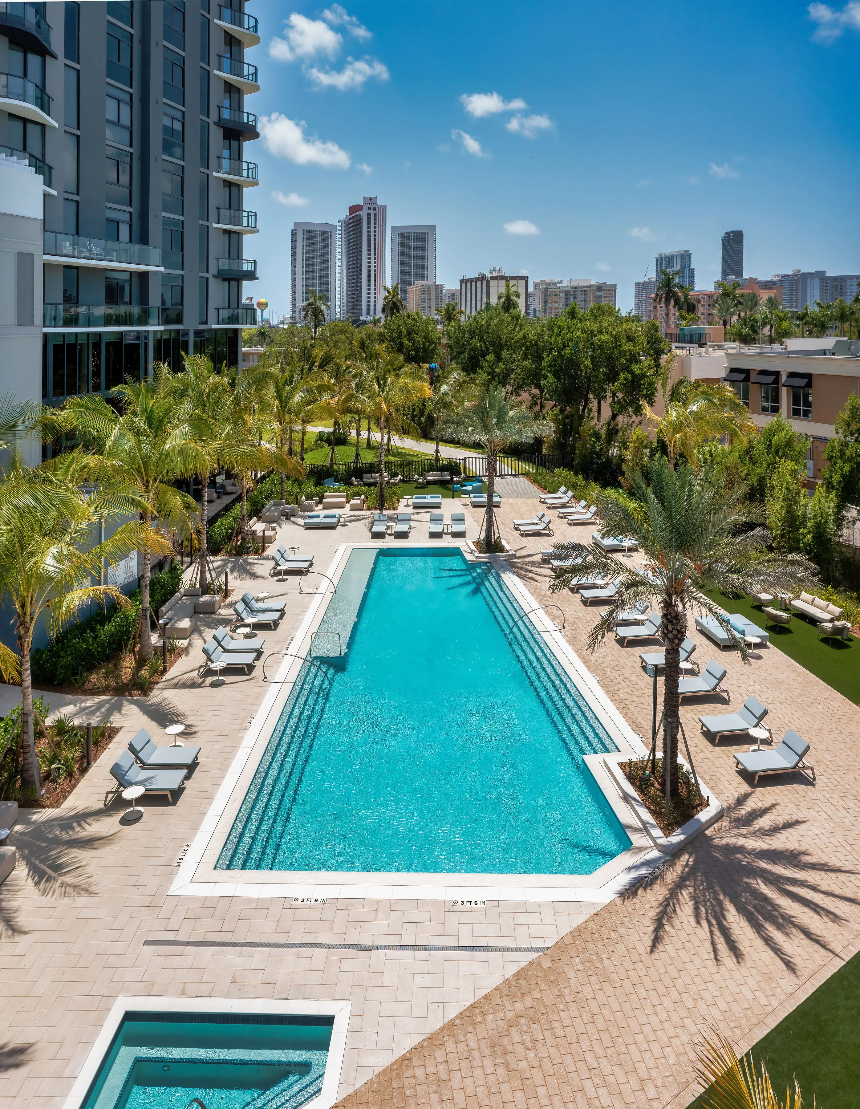 Water you waiting for? Slate has a beautiful pool with cabanas.