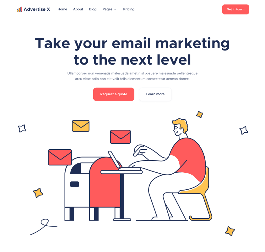 Service Single - Advertise X Webflow Template