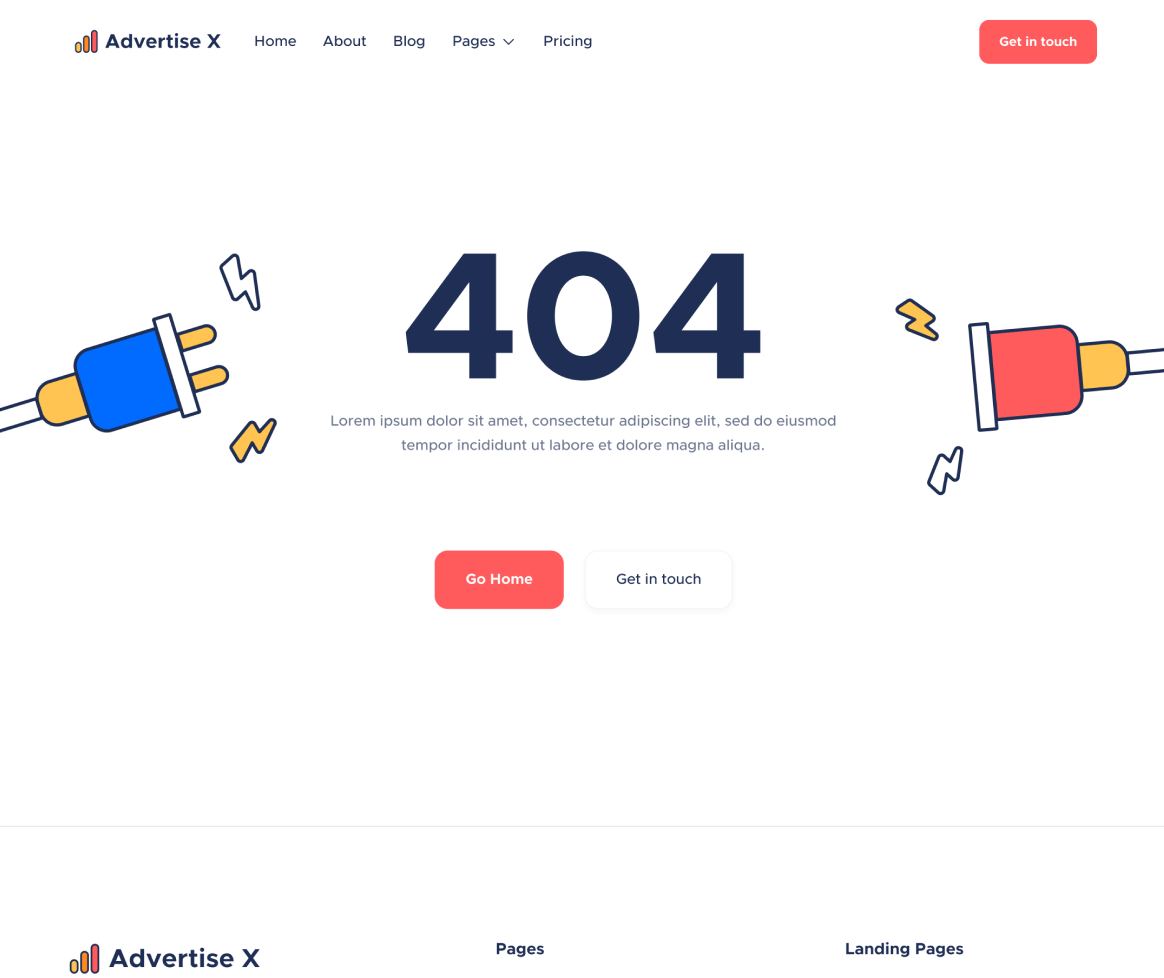 404 Not Found - Advertise X Webflow Template