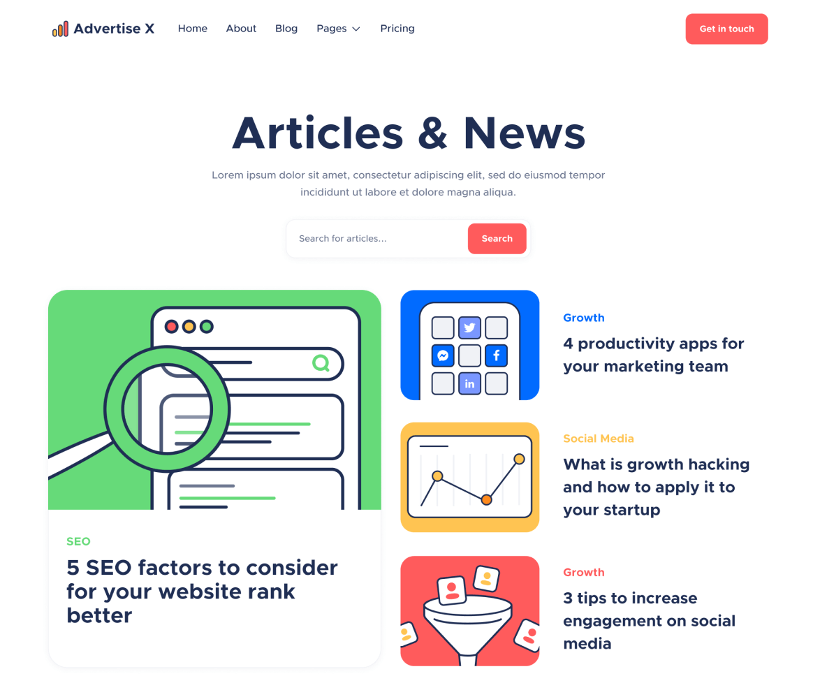 Blog V2 - Advertise X Webflow Template