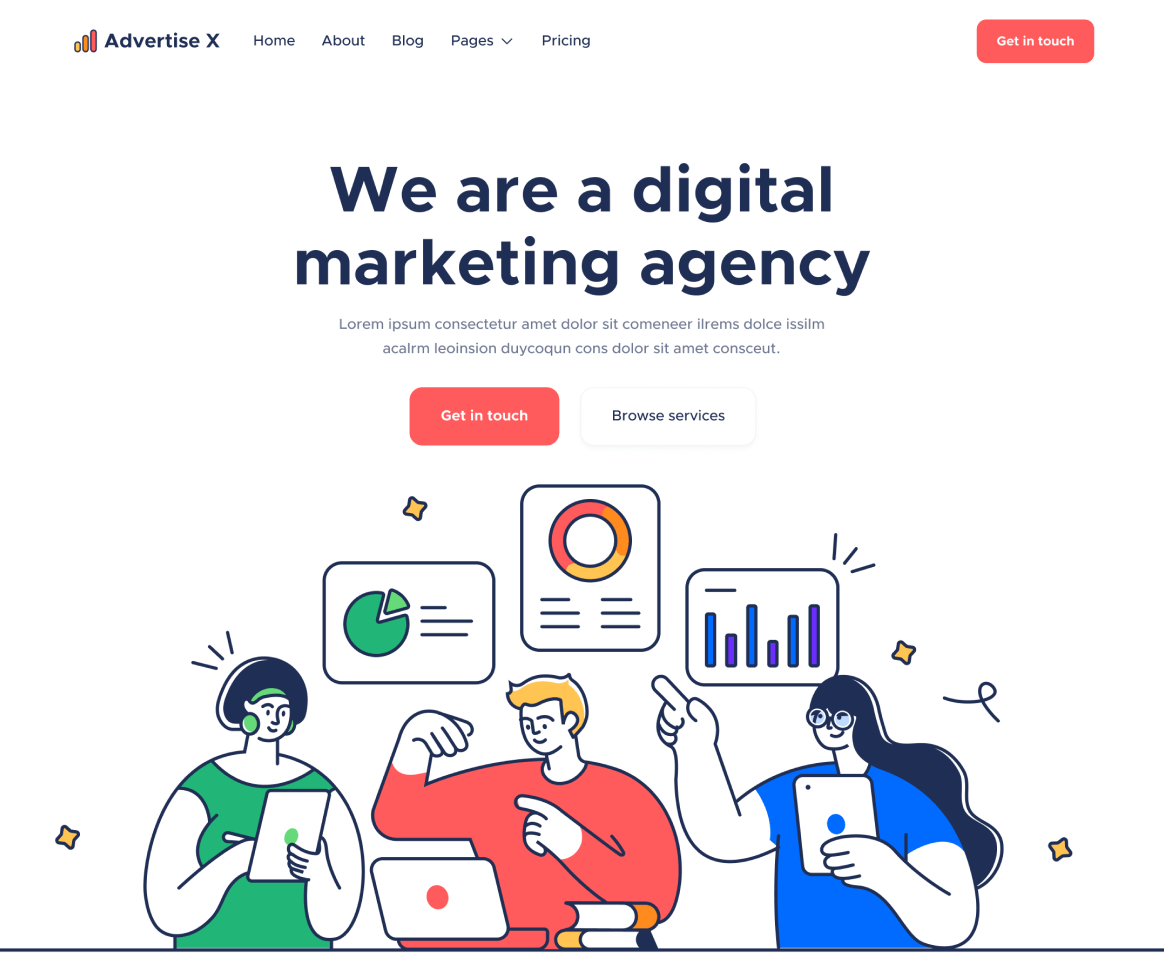 Home V1 - Advertise X Webflow Template