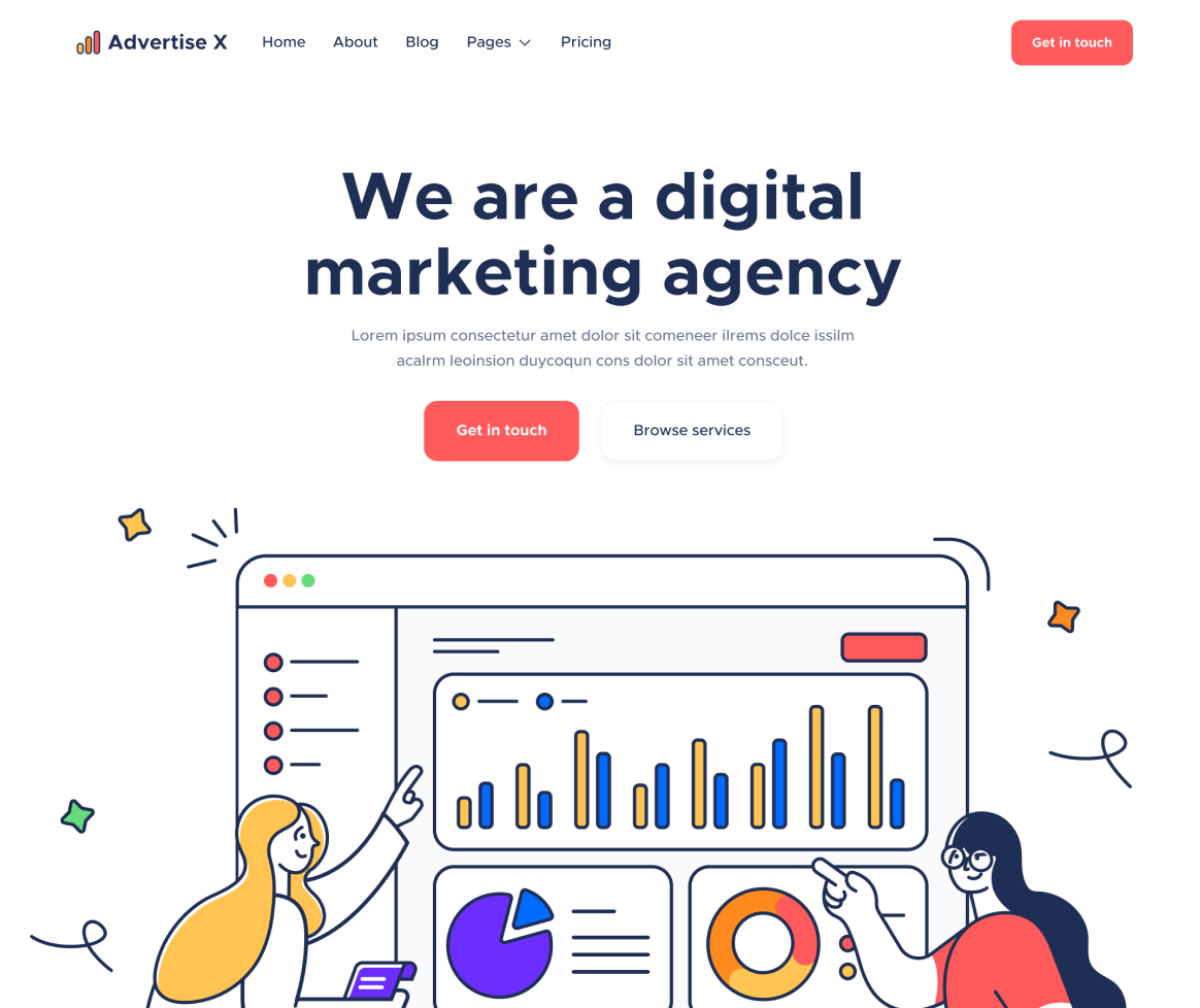 Home V3 - Advertise X Webflow Template
