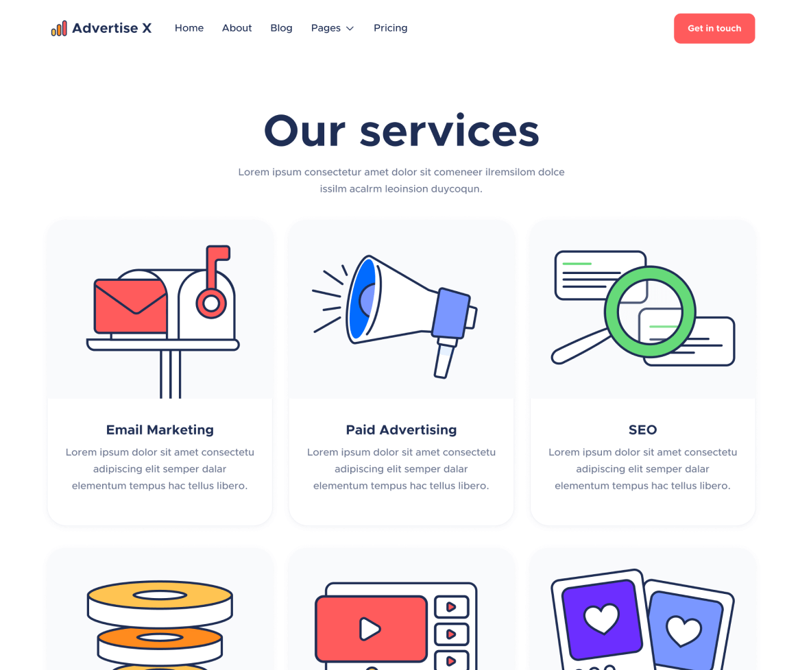 Services V1 - Advertise X Webflow Template