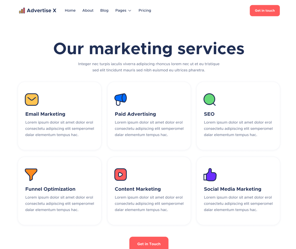 Services V3 - Advertise X Webflow Template