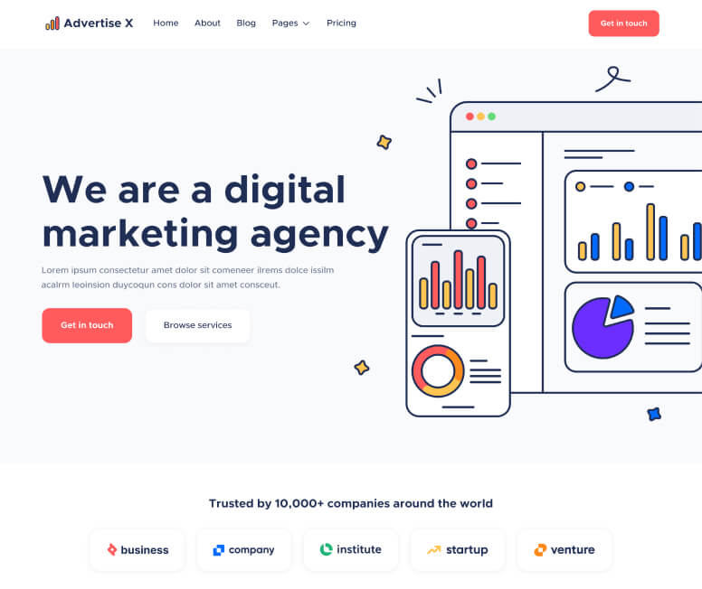 Home Page - Advertise X Webflow Template