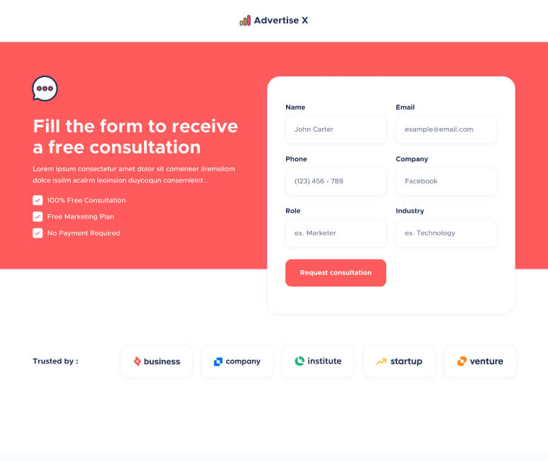 Landing Page - Advertise X Webflow Template