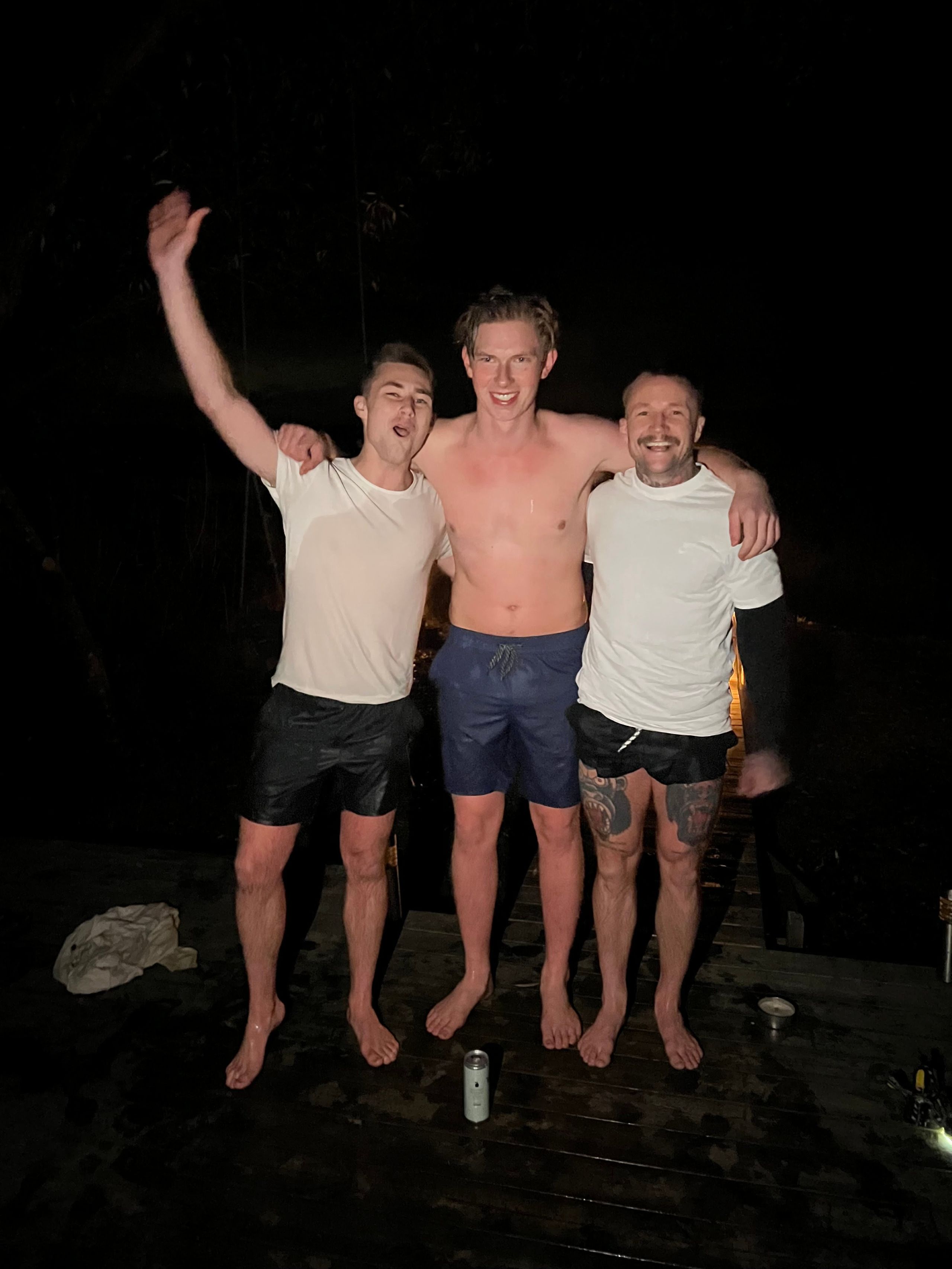 A proper viking baptism after our very first Grapple Chapel. An ice cold lake and absolute darkness by dinner time. 