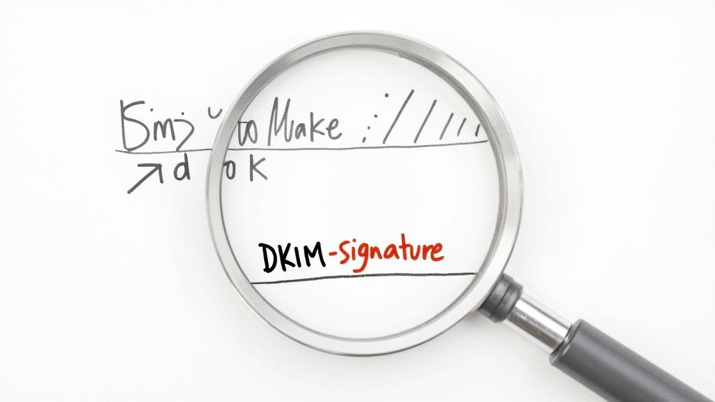 A shield icon superimposed over a rotating set of digital keys, symbolizing the ongoing process of DKIM security and management.