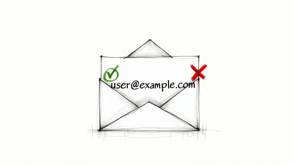 A person checking their email on a tablet, illustrating the process of verifying an email address.