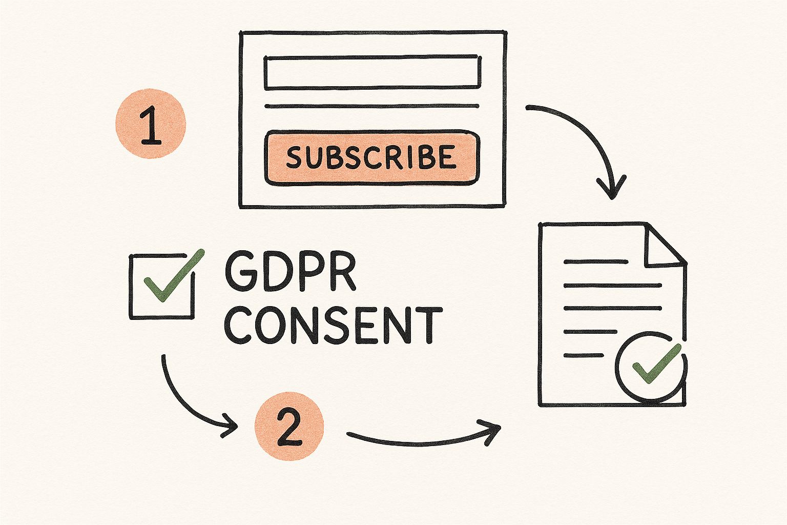 Infographic about email marketing / gdpr