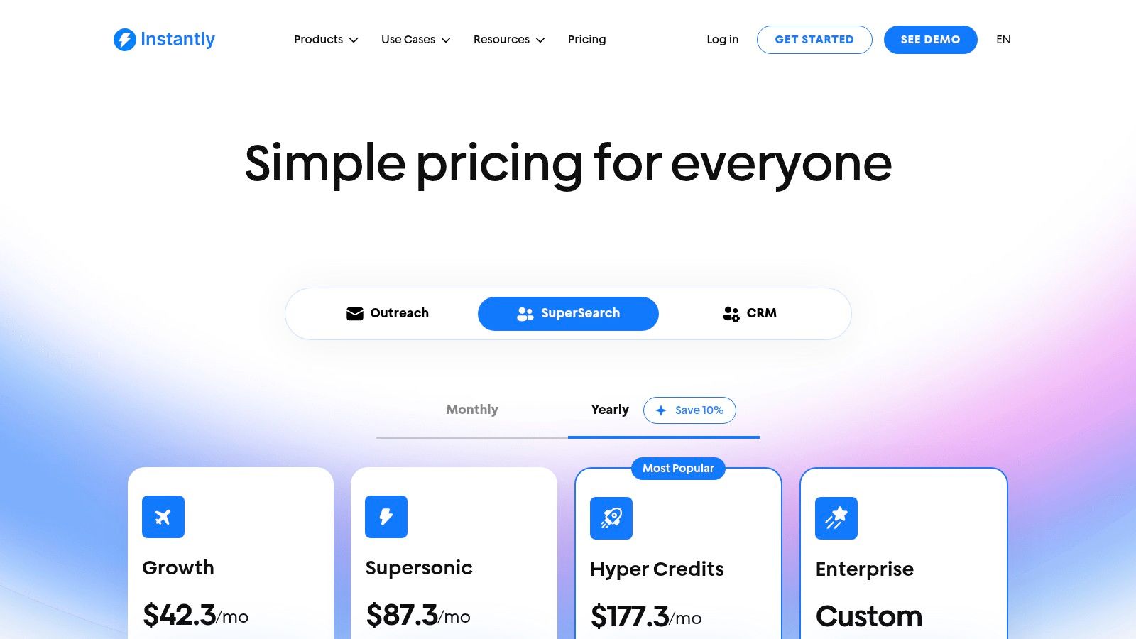 Instantly.ai dashboard showing campaign analytics and email performance metrics.