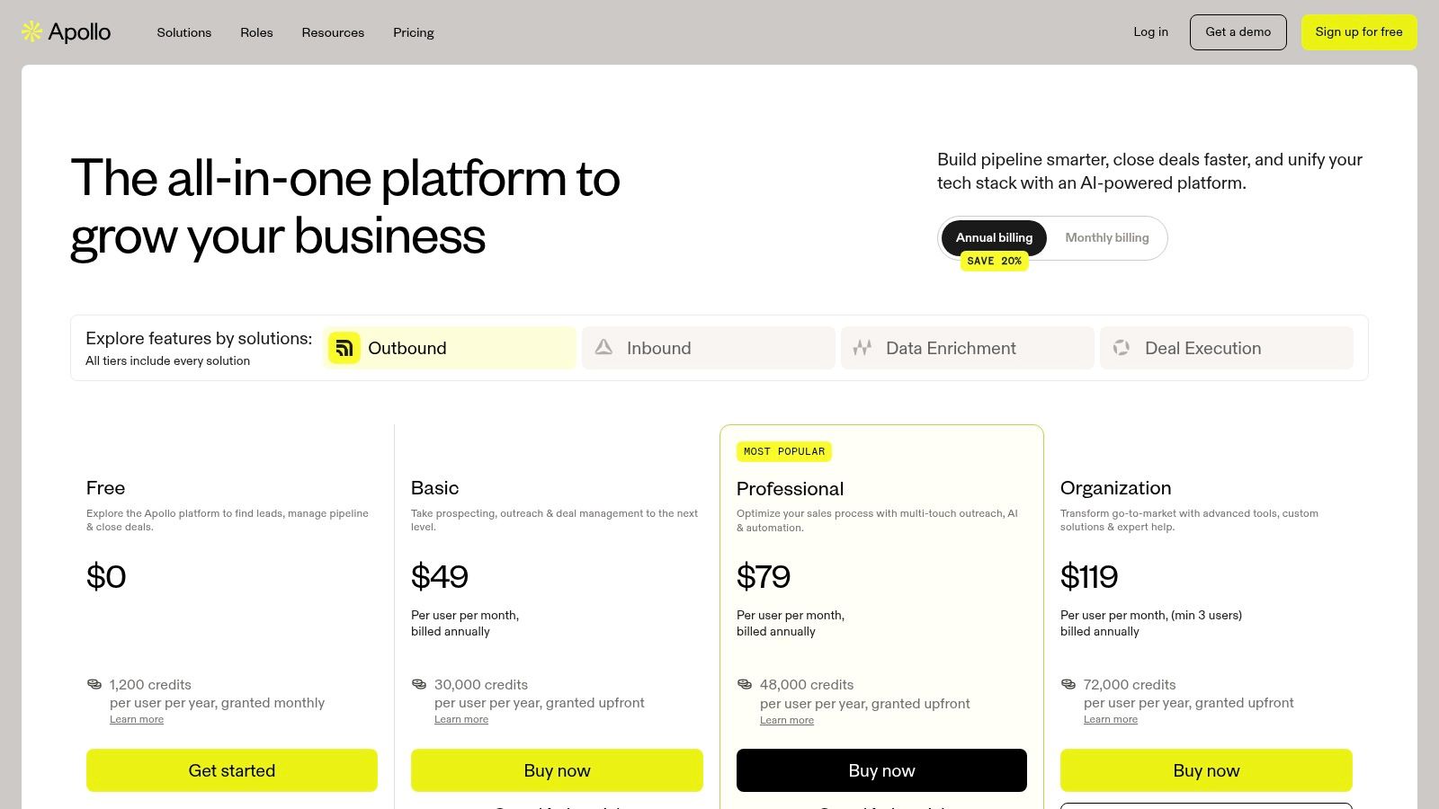 Apollo.io dashboard showing sequences and contact management features.