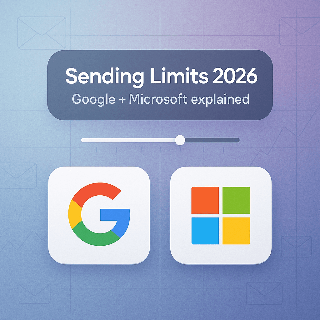 Google & Microsoft sending limits in 2026 (explained)