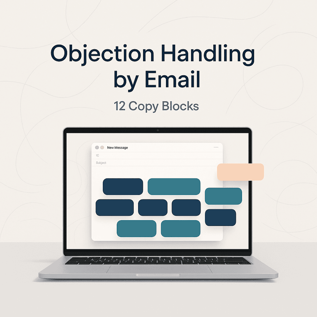 Objection handling by email: 12 copy blocks