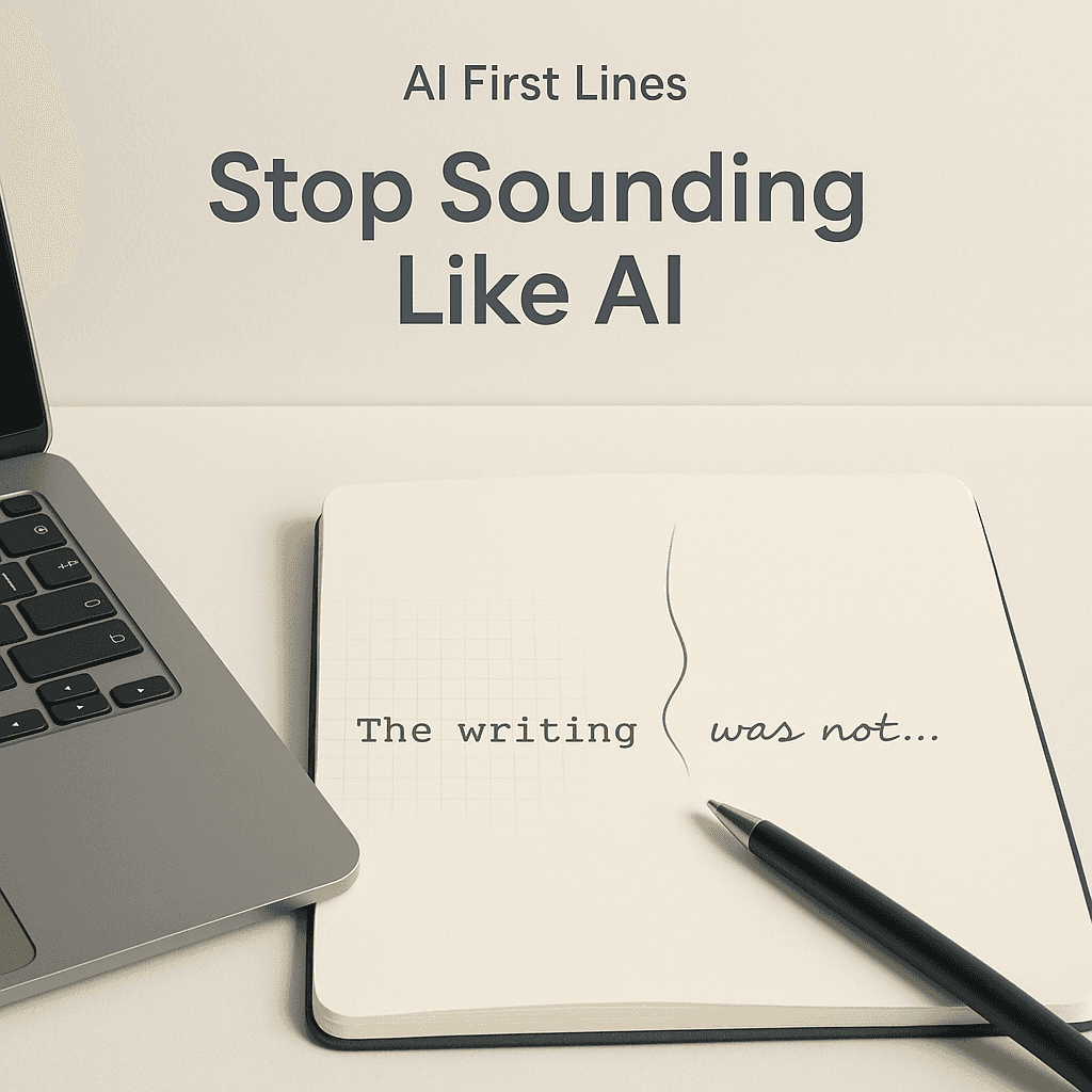 AI first lines: how to stop sounding like AI