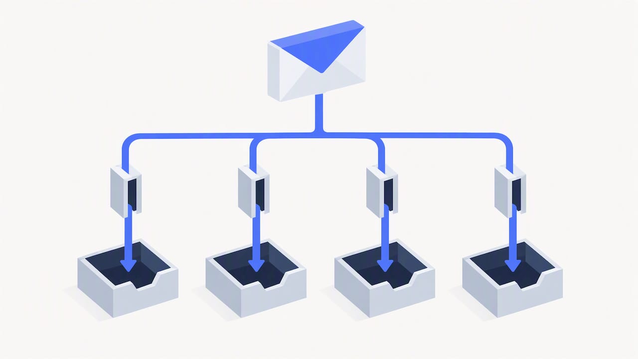 Campaign sends distributed across rotated inboxes