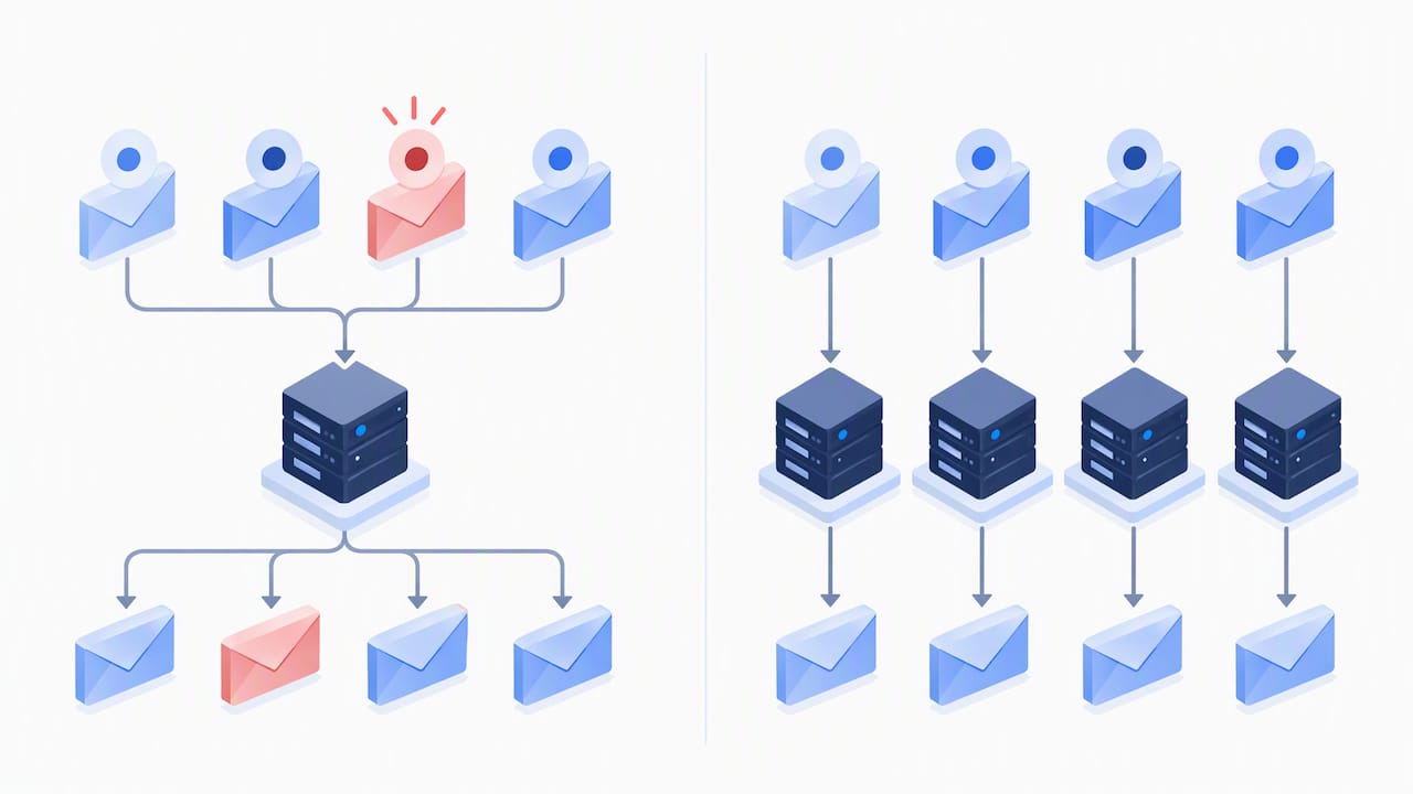 Comparaison entre une IP partagée et une infrastructure dédiée