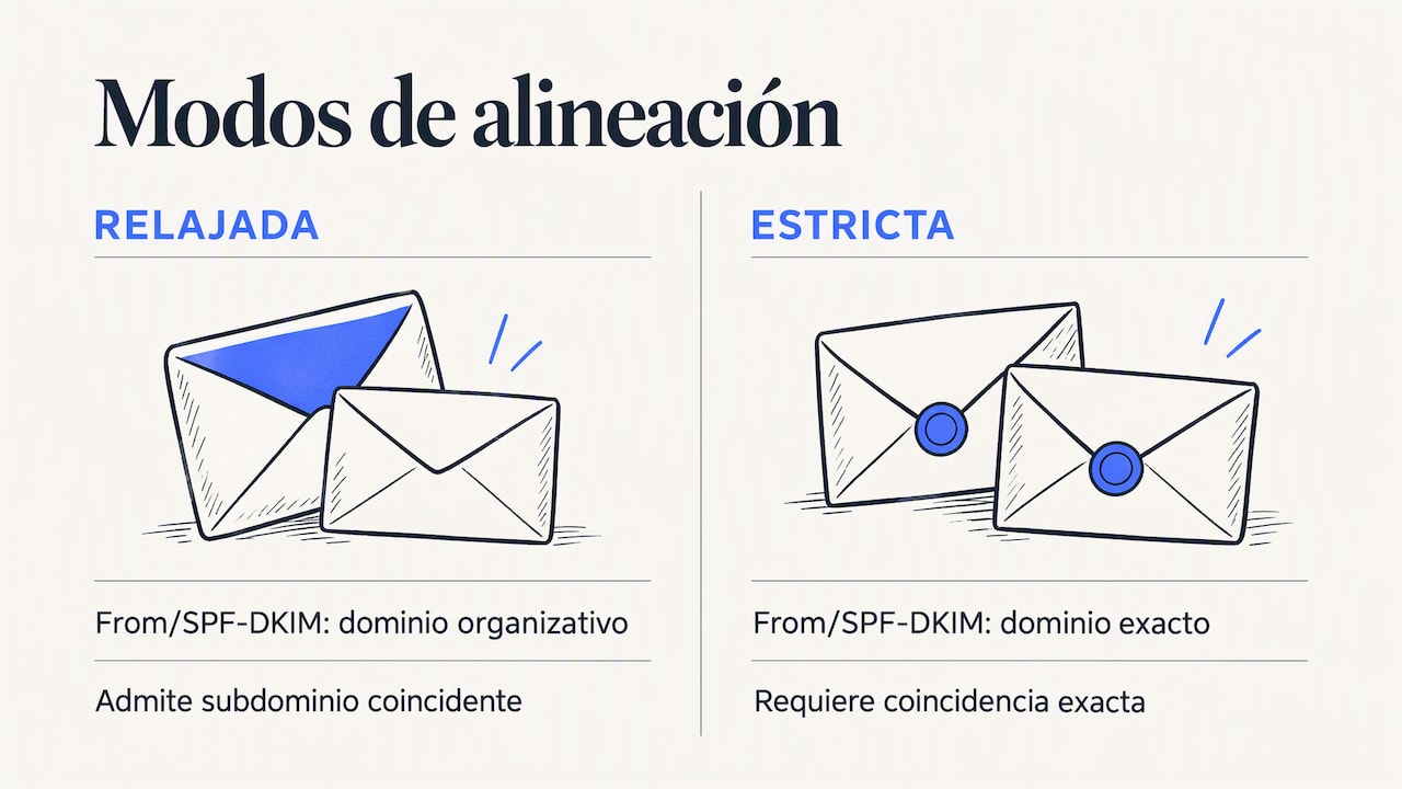 Comparación de alineación relajada y estricta