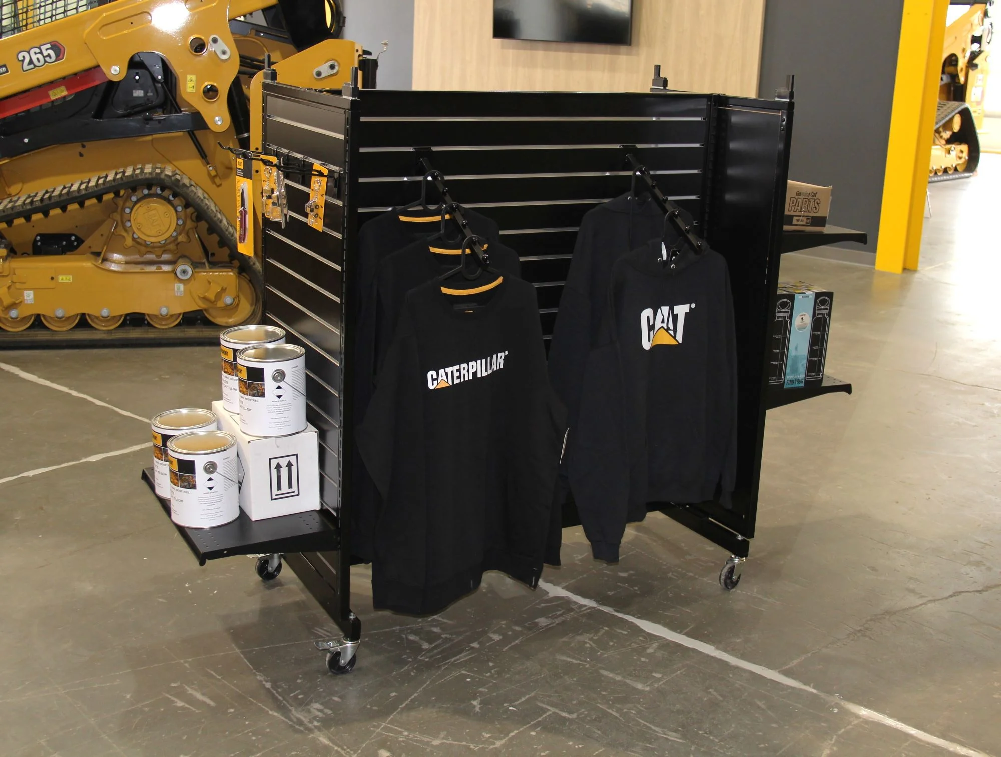 C-Line light-duty convenience store shelving in a Caterpillar store by Continental Store Fixture Group