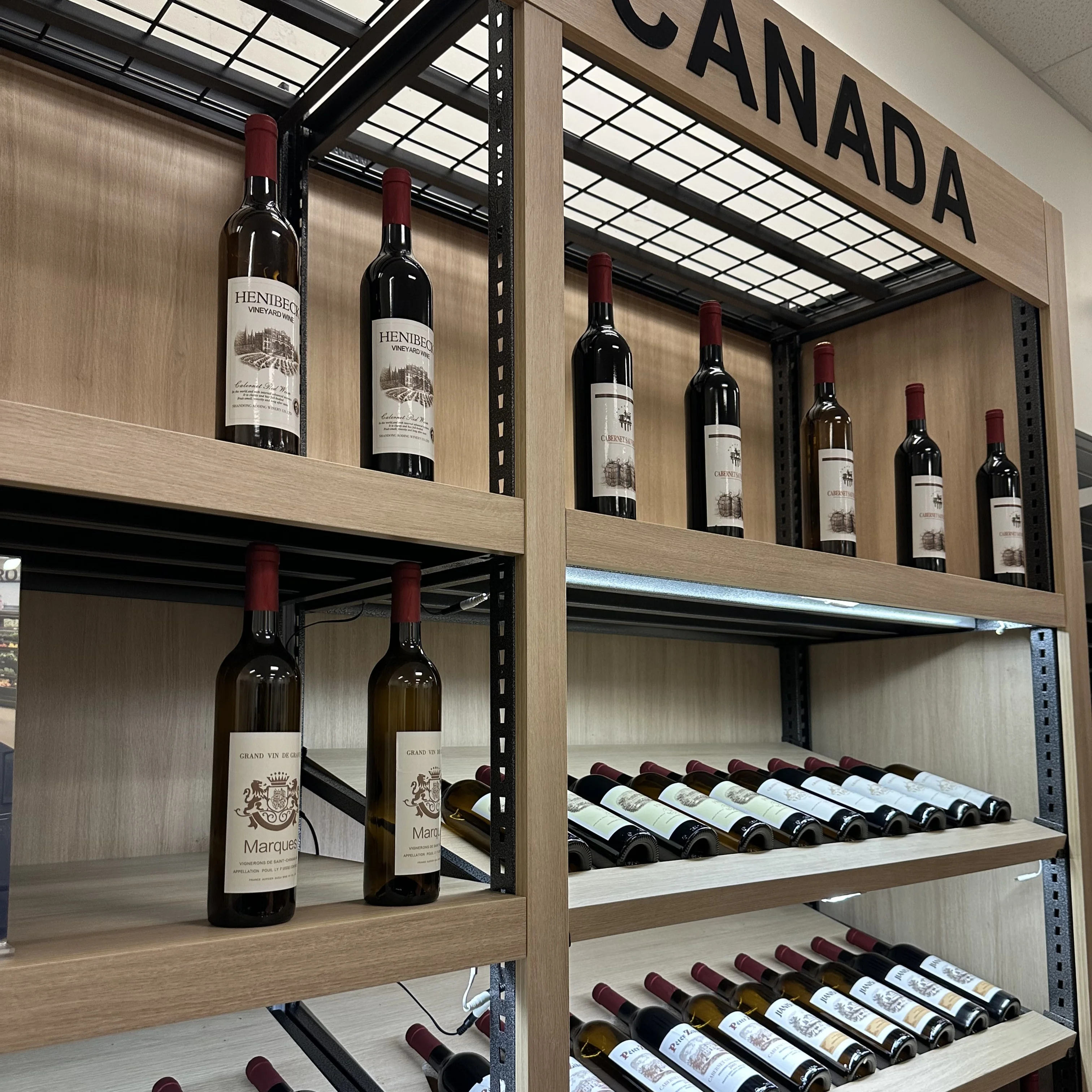Liquor retail display from heavy-duty retail shelving  continental store fixture group