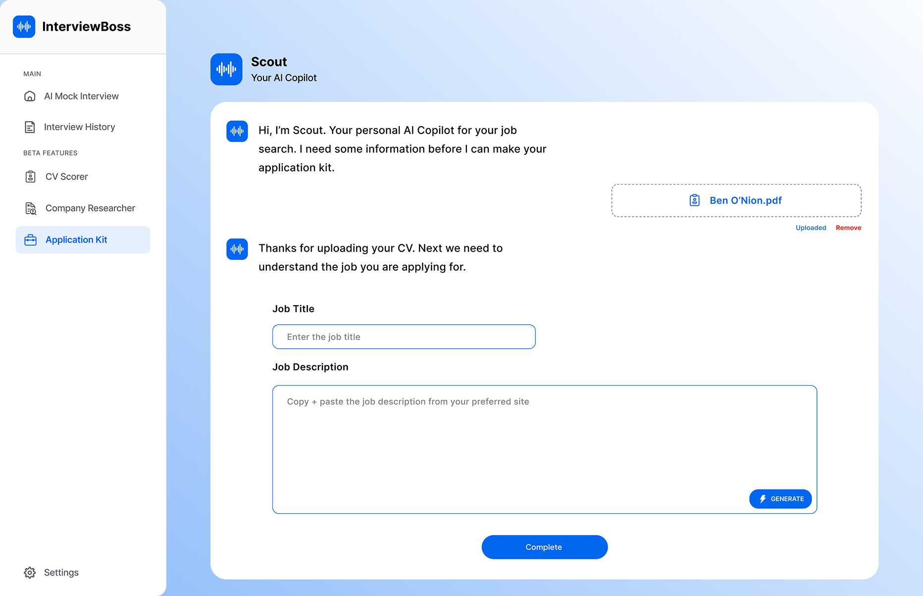 InterviewBoss: Interview training with AI