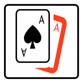 A playing card with a ace on it