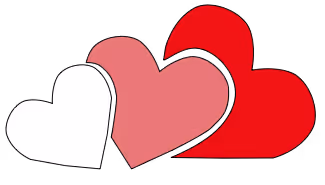 Three hearts in a row