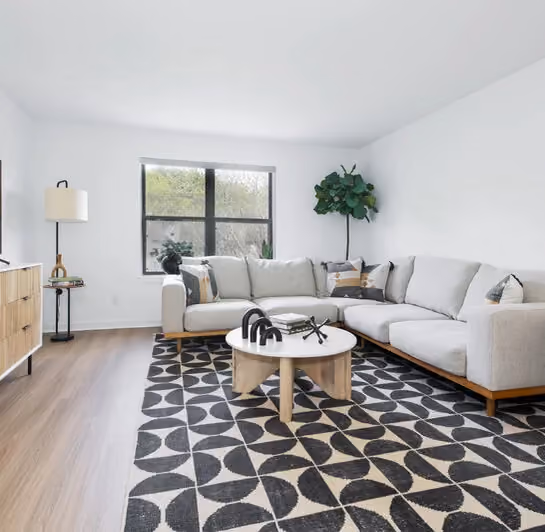 Living room in an apartment at The Mill