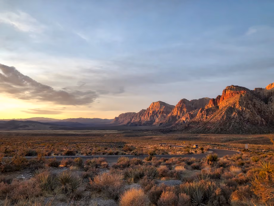 Red rock mountains in the Nevada desert