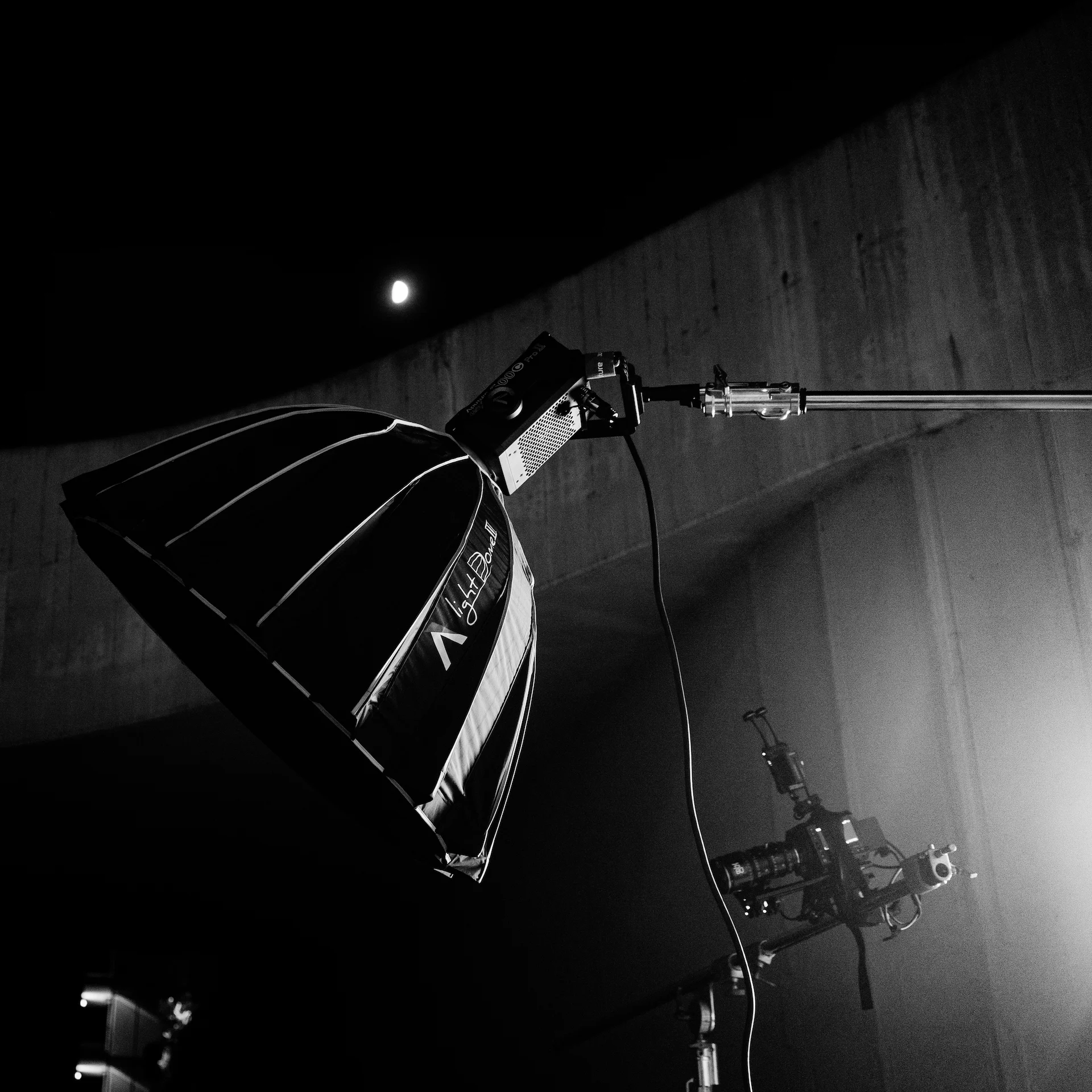 Photo set up at the parking lot